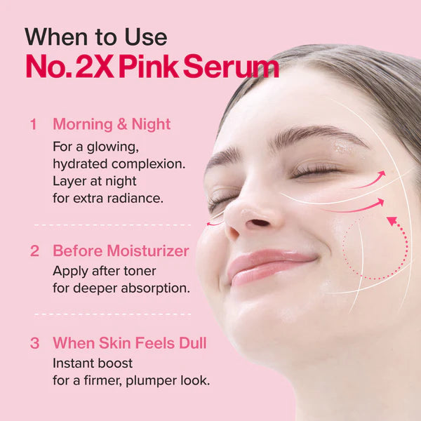 Numbuzin - No.2 Rose PDRN Collagen 2X Plumping Serum 30ml - Makeup Stash Pakistan