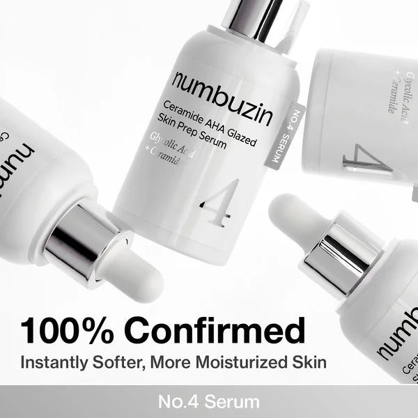 Numbuzin - No.4 Ceramide AHA Glazed Skin Prep Serum 30ml - Makeup Stash Pakistan
