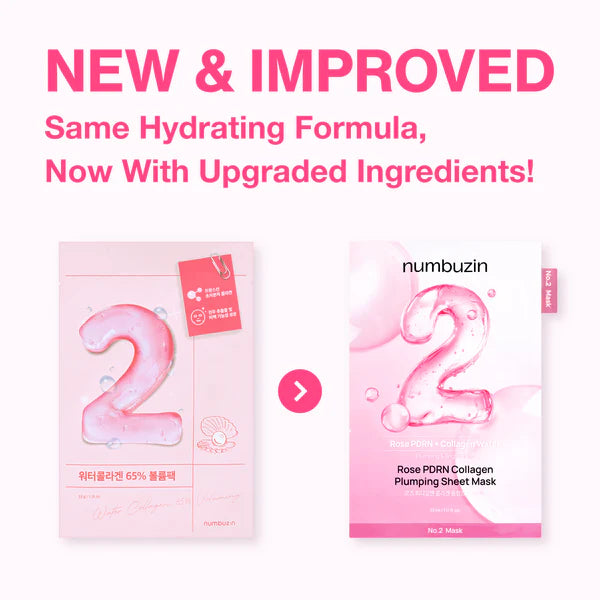 Numbuzin - No.2 Rose PDRN Collagen Plumping Mask Sheet - Makeup Stash Pakistan