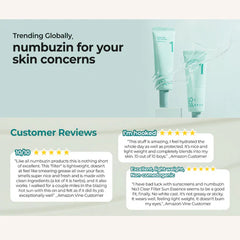 calming sunscreen, korean sunscreen, spf50 sunscreen, pa++++ sunscreen, water sunscreen, lightweight sunscreen, no white cast sunscreen, hydrating sunscreen, sunscreen for sensitive skin, acne safe sunscreen, k beauty sunscreen, daily sunblock, oily skin sunscreen, numbuzin no 1 sunscreen - Makeup Stash Pakistan