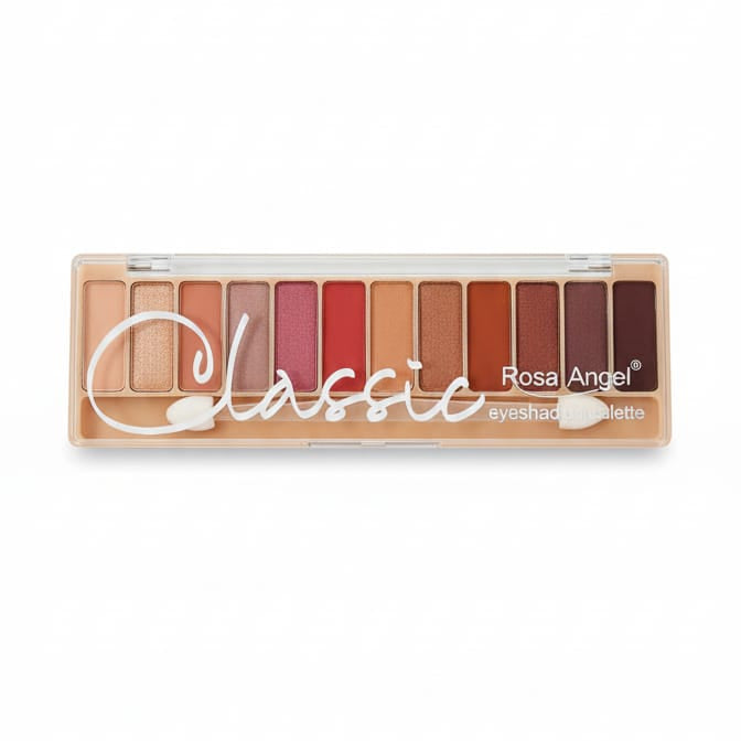 Classic Rosa Angel Eyeshadow Palette - 12 Shades of Soft Glam & Timeless Elegance