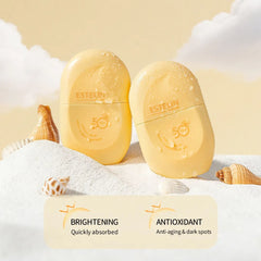 Estelin, Estelin Sunscreen, Estelin Super UV Sunscreen, Tone Up Sunscreen, Tone-Up Sunscreen, Vitamin C Sunscreen, Arbutin Sunscreen, Vitamin C & Arbutin, Face Sunscreen, Facial Sunscreen, UV Protection - Makeupstashpk