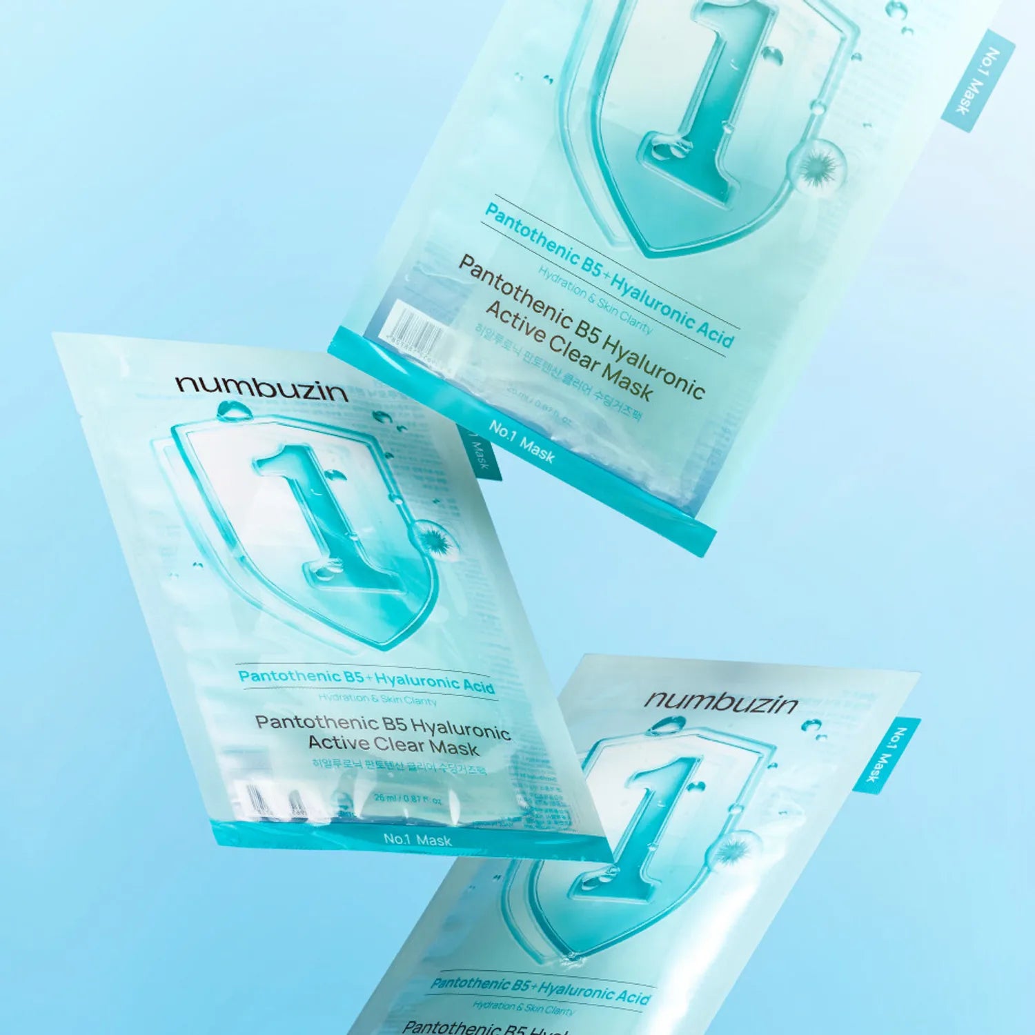Numbuzin - No.1 Pantothenic B5+ Hyaluronic Acid Clear Mask Sheet 26ml - Makeup Stash Pakistan