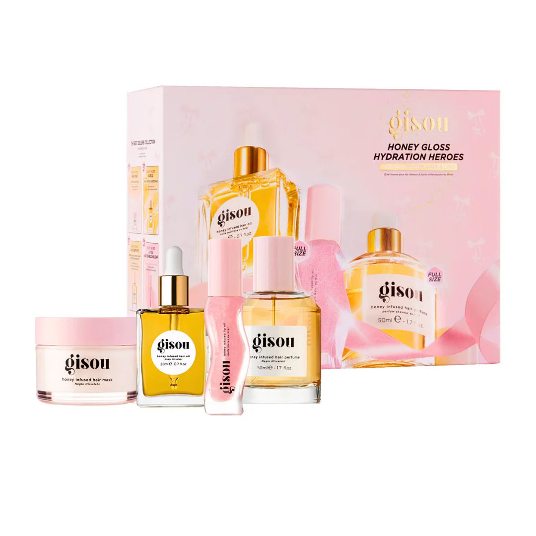 Gisou Honey Gloss Hydration Heroes Set – Deeply Nourishing & Shine-Enhancing Hair Care Duo