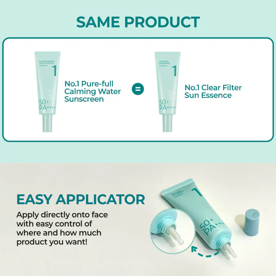 calming sunscreen, korean sunscreen, spf50 sunscreen, pa++++ sunscreen, water sunscreen, lightweight sunscreen, no white cast sunscreen, hydrating sunscreen, sunscreen for sensitive skin, acne safe sunscreen, k beauty sunscreen, daily sunblock, oily skin sunscreen, numbuzin no 1 sunscreen - Makeup Stash Pakistan