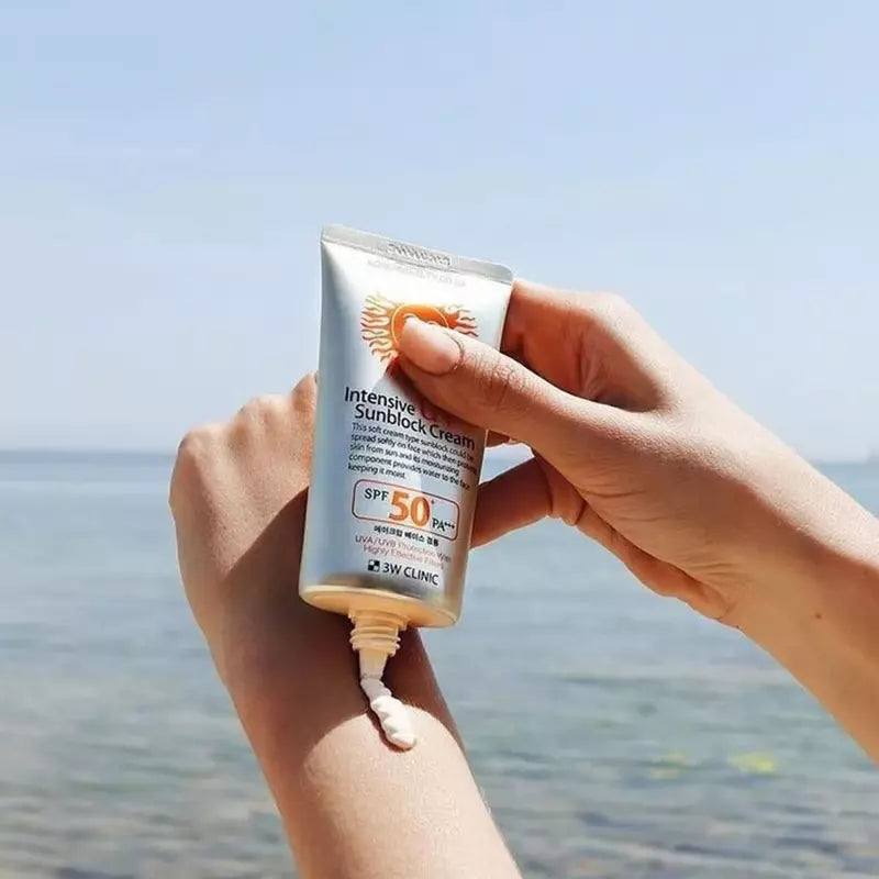 3W Clinic Intensive UV Sunblock Cream 50 ML - Makeup Stash Pakistan
