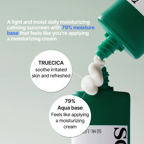 Truecica Suncream, Korean Sunscreen Pakistan, Aqua Calming Sunscreen, SPF Cream for Sensitive Skin, Korean Sunblock, Centella Sunscreen, Some By Mi Pakistan, Lightweight SPF Cream, Acne Prone Skin Sunscreen, Hydrating Sun Cream, Korean Beauty Products, Daily UV Protection, Non Greasy Sunscreen, K Beauty Pakistan, Soothing SPF Cream-Makeup Stash Pakistan