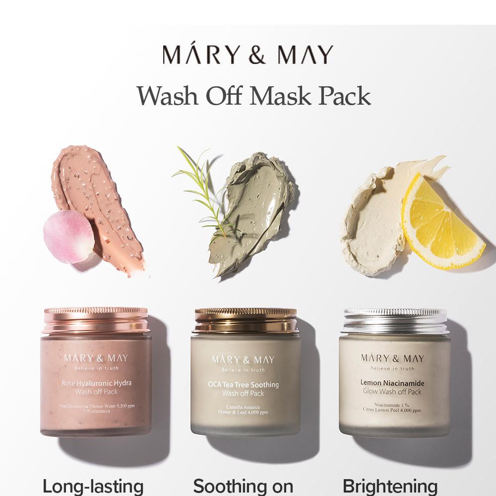 Mary & May - Cica Tea Tree Soothing Wash Off  Mask 30g - Makeup Stash Pakistan