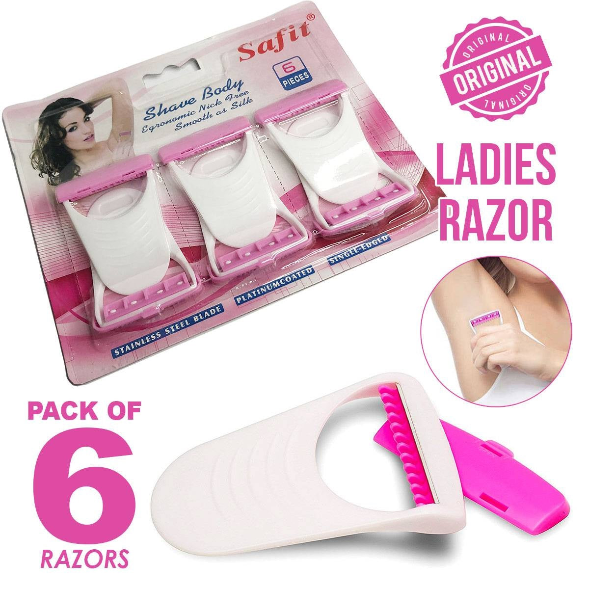 Safit Body Shaving Razor For Women-6 Piece - Makeup Stash Pakistan