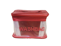  Wash Bag Cosmetic Bag PVC Travel Organizer,Toiletry,Makeup Storage Wash Case with handle - Makeup Stash Pakistan