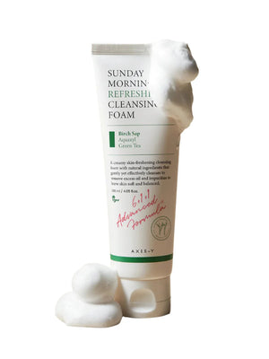 Axis-y cleansing foam, sunday morning cleanser, low ph face wash korea, gentle cleanser sensitive skin, korean face wash acne prone, hydrating cleanser,Makeupstashpk