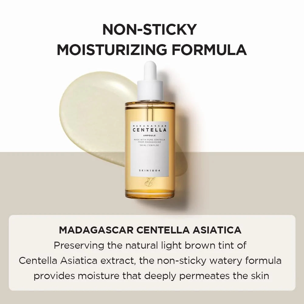 Madagascar Centella Ampoule, Centella serum, Korean skincare, soothing serum, hydrating ampoule, sensitive skin serum, Centella Asiatica serum, Korean ampoule, calming skincare, acne-prone skin care, skin barrier repair, redness relief serum, lightweight serum, facial ampoule - Makeupstashpk