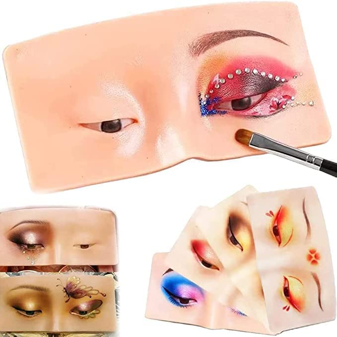 JINCHINIAO Makeup Practice Face Board,Makeup Artist,Realistic Skin Pad ,Makeup Beginner Self-taught- - Makeup Stash Pakistan