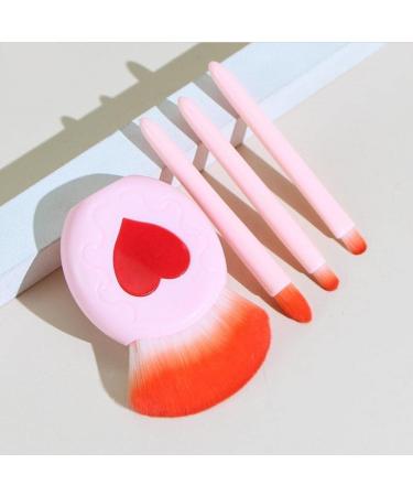 Mini Heart Makeup Brush Set, cute makeup brushes, portable makeup brush set, mini beauty brushes, heart makeup brushes, soft bristle makeup brushes, travel makeup brushes - Makeupstashpk