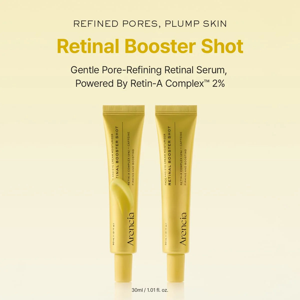 arencia retinal booster shot, arencia retinal cream, arencia moisturizer, retinal face cream, retinal eye cream, anti aging moisturizer, korean skincare, korean retinal cream, retinaldehyde cream, wrinkle repair cream, fine lines treatment, firming face cream, niacinamide moisturizer, peptide moisturizer - Makeupstashpk