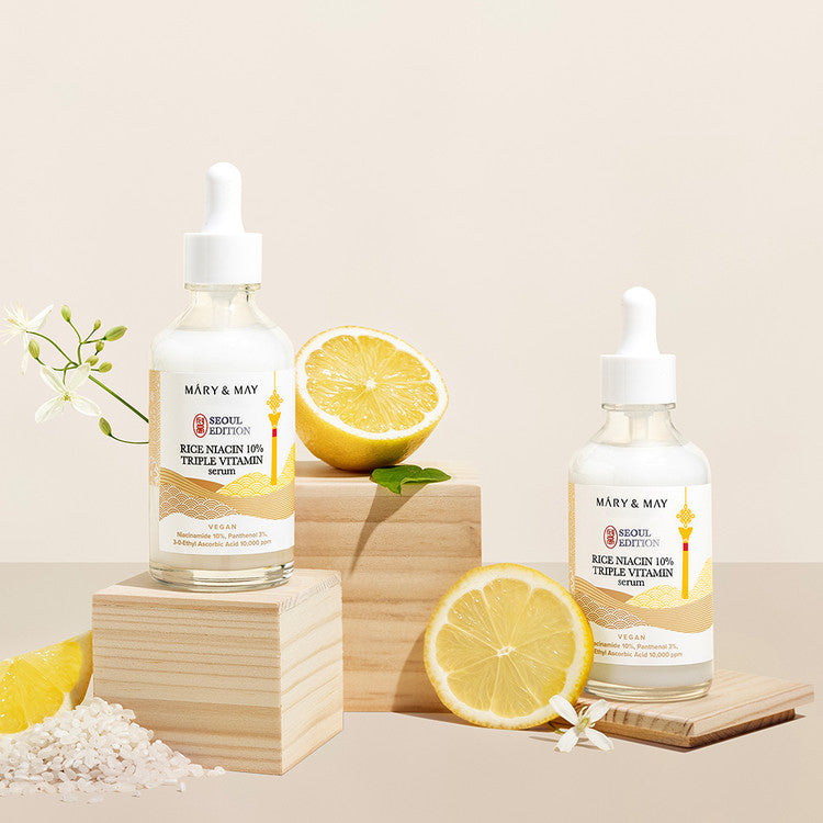 Mary & May - Rice niacin 10% Triple Vitamin Serum 80ml - Makeup Stash Pakistan