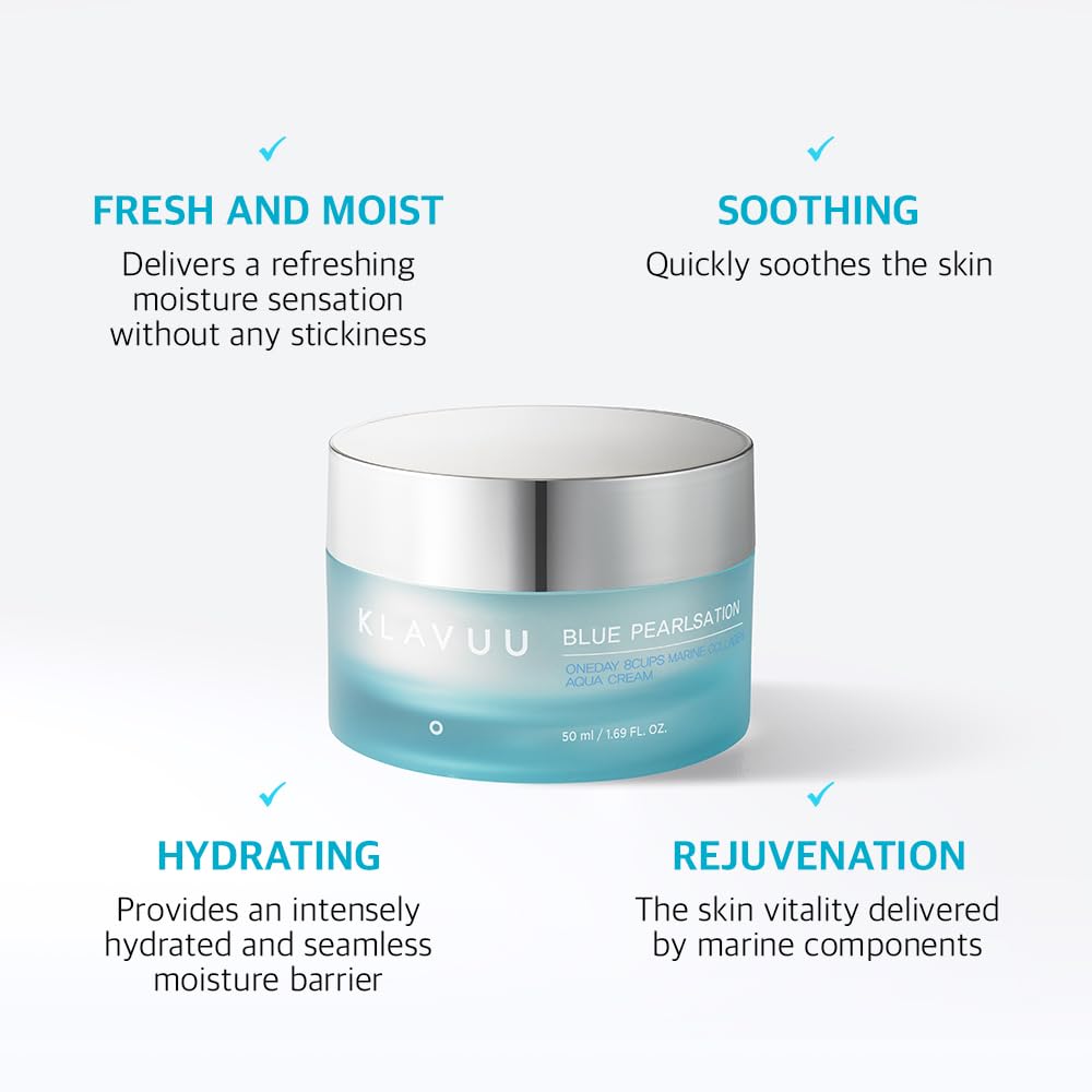 AQUA CREAM, Cooling Effect , Light Weight Texture, Hypoallergenic , Soothing ,  Wrinkle Care Cream , Niacinamide Makeupstashpk