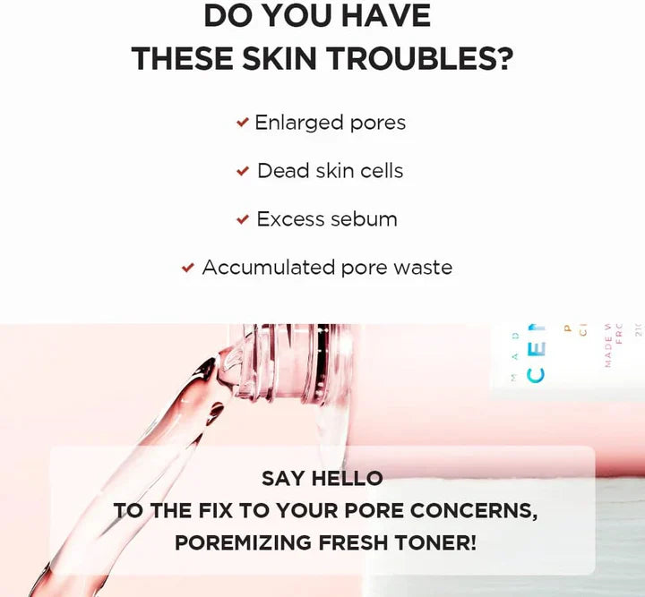 Poremizing Toner, Exfoliating Toner, Hydrating Toner, Centella Asiatica Toner, Korean Skincare Toner, Toner for Oily Skin, Smooth Skin Toner, Makeupstashpk