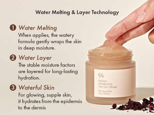 Dr. Ceuracle - Vegan Kombucha Tea Gel Cream 75ml - Makeup Stash Pakistan