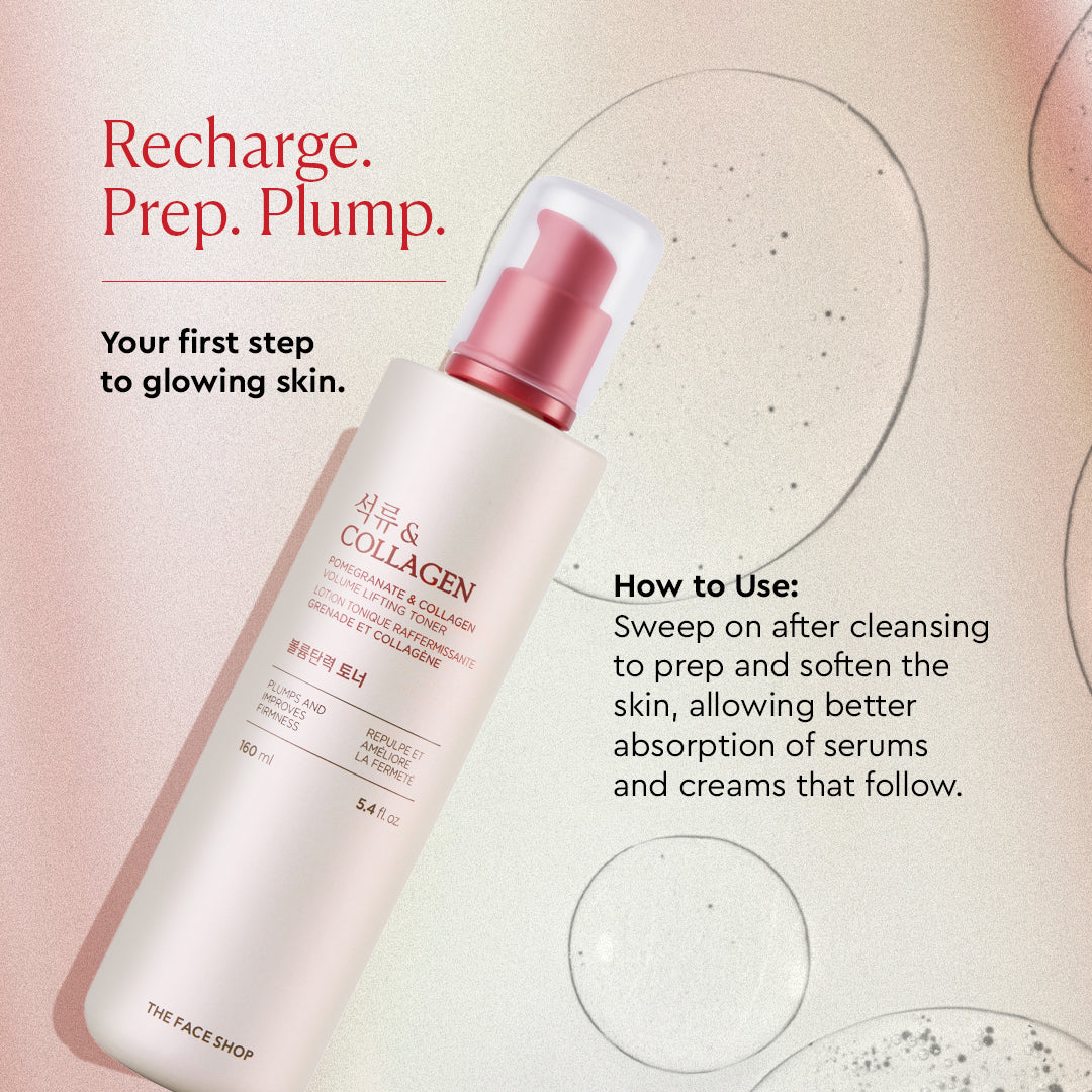 The Face Shop - Pomegranate & Collagen Volume Lifting Toner 160ml - Makeup Stash Pakistan