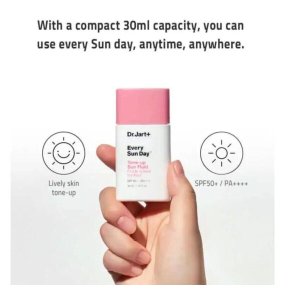 Dr.Jart+  Every Sun Day Tone-up Sun Fluid 30ml - Makeup Stash Pakistan
