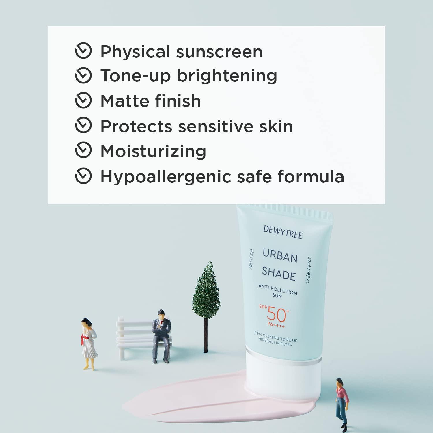Dewytree Urban Shade Anti-Pollution Sun Cream 10ml | Lightweight SPF Protection Against UV & Pollution