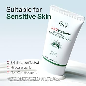tone up sunscreen, red blemish sun cream, Korean sunscreen SPF, acne skin sunscreen, sensitive skin sunblock, brightening sunscreen, mini sunscreen 10ml, lightweight sunscreen Korea- Makeup Stash Pakistan