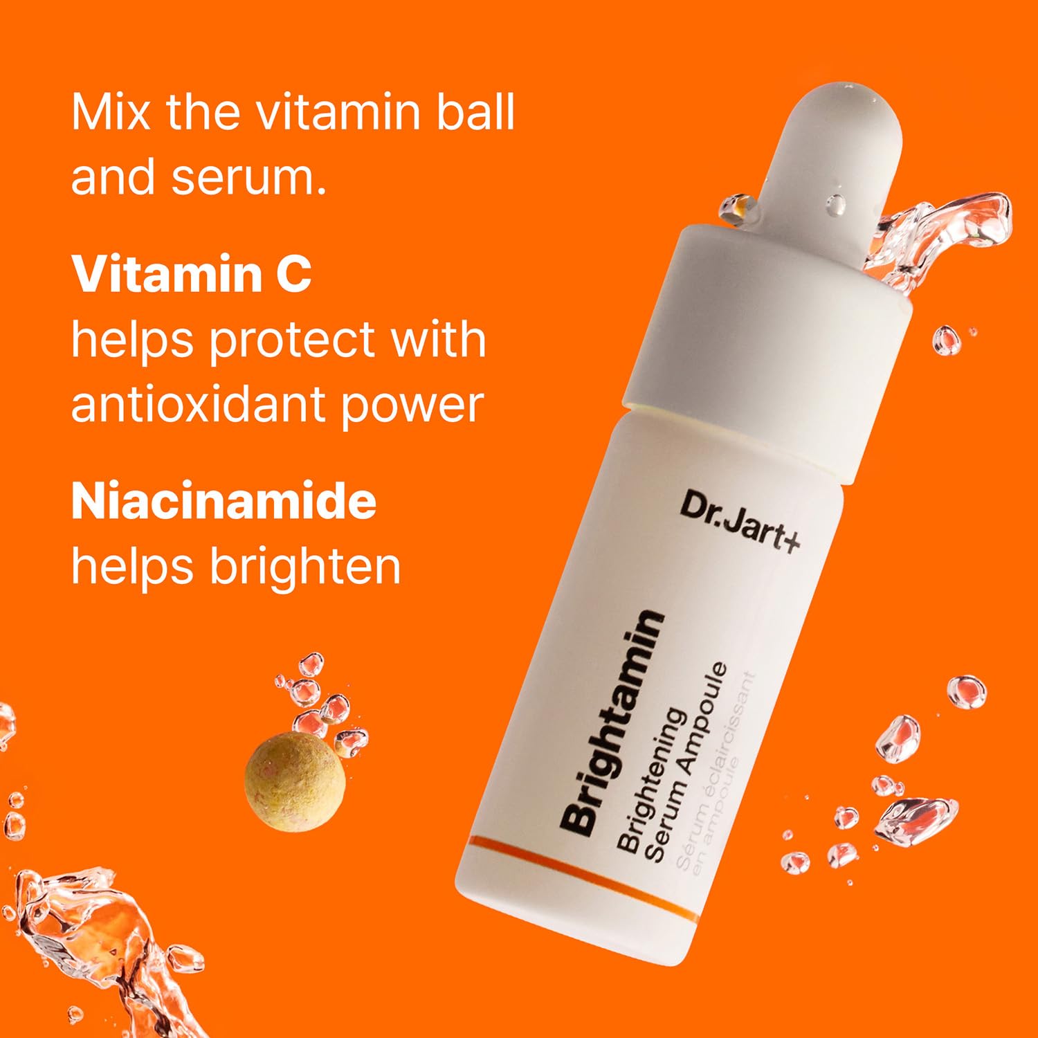 Brightamin ampoule, vitamin C serum, brightening serum, glow skin serum, Korean skincare serum, dark spot treatment, pigmentation serum - Makeup Stash Pakistan