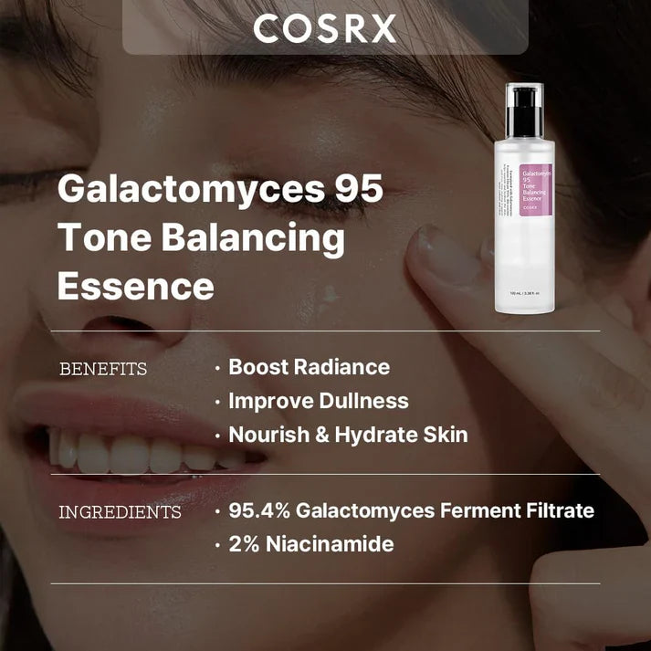 COSRX Galactomyces 95 Tone Balancing Essence 100ml - Makeup Stash Pakistan