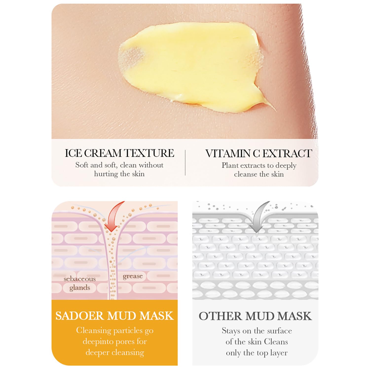 Brighten Mud Mask, Bioaqua Vitamin C Mask, Vitamin C Mud Mask, Brightening Face Mask, Deep Cleansing Mask, Glow Face Mask, Clay Mask for Oily Skin, Face Mask for Dark Spots, Korean Skincare Mask, Skin Brightening Mask, Vitamin C Skincare - Makeupstashpk