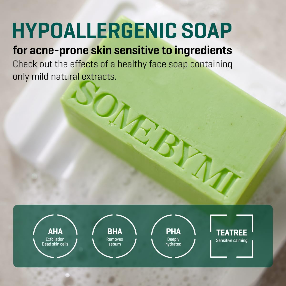 Some By Mi Cleansing Bar, AHA BHA PHA Soap, Korean Acne Soap, Acne Cleansing Bar, Korean Skincare Pakistan, Tea Tree Cleansing Soap, Oily Skin Soap, Acne Prone Skin Care, -Makeup Stash Pakistan