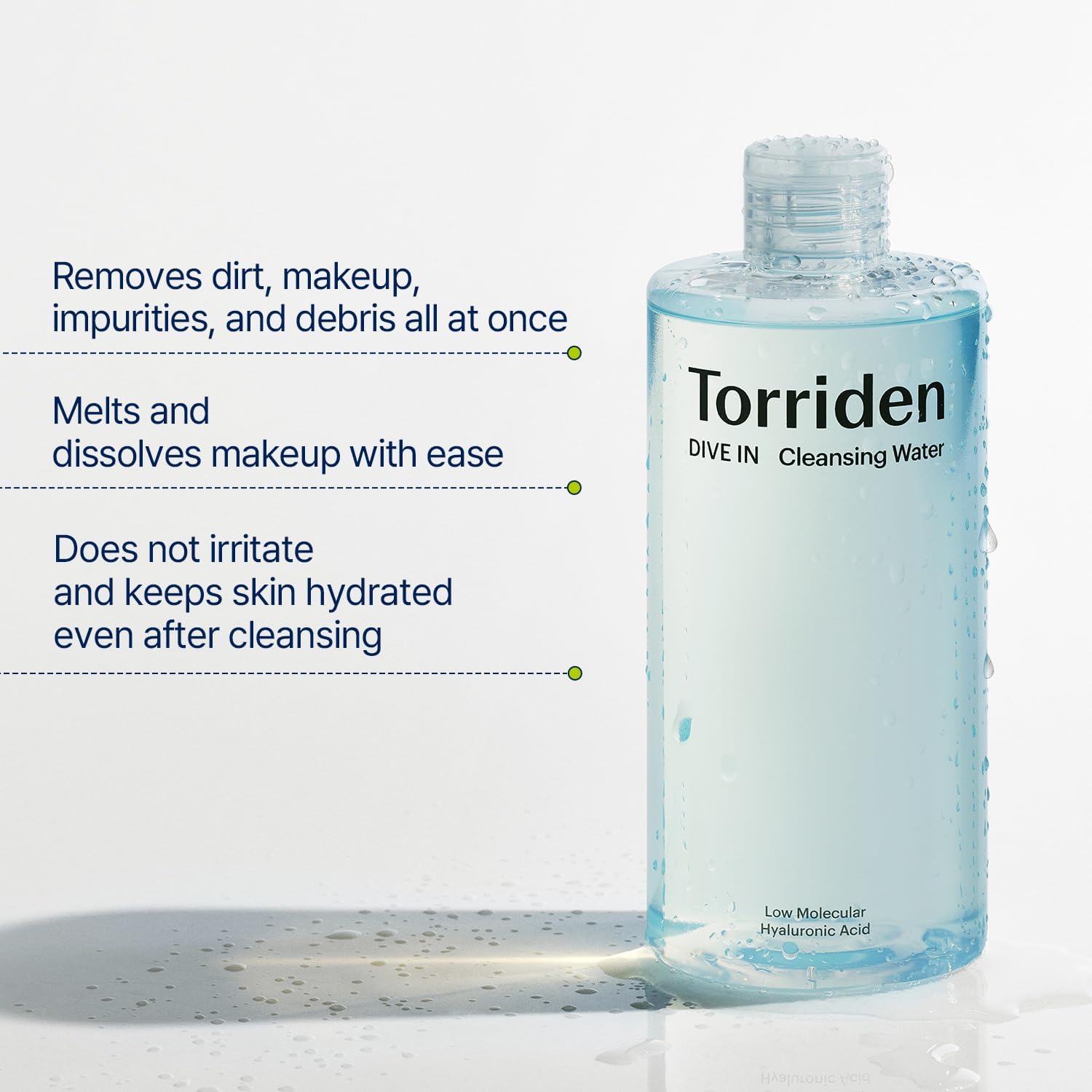 Torriden,Cleansing Water, Micellar Water Korea, Hyaluronic Acid Cleanser, Makeup Remover Water, Torriden DIVE IN Cleansing Water, Korean Skincare Cleanser, Gentle Makeup Remover - Makeupstashpk