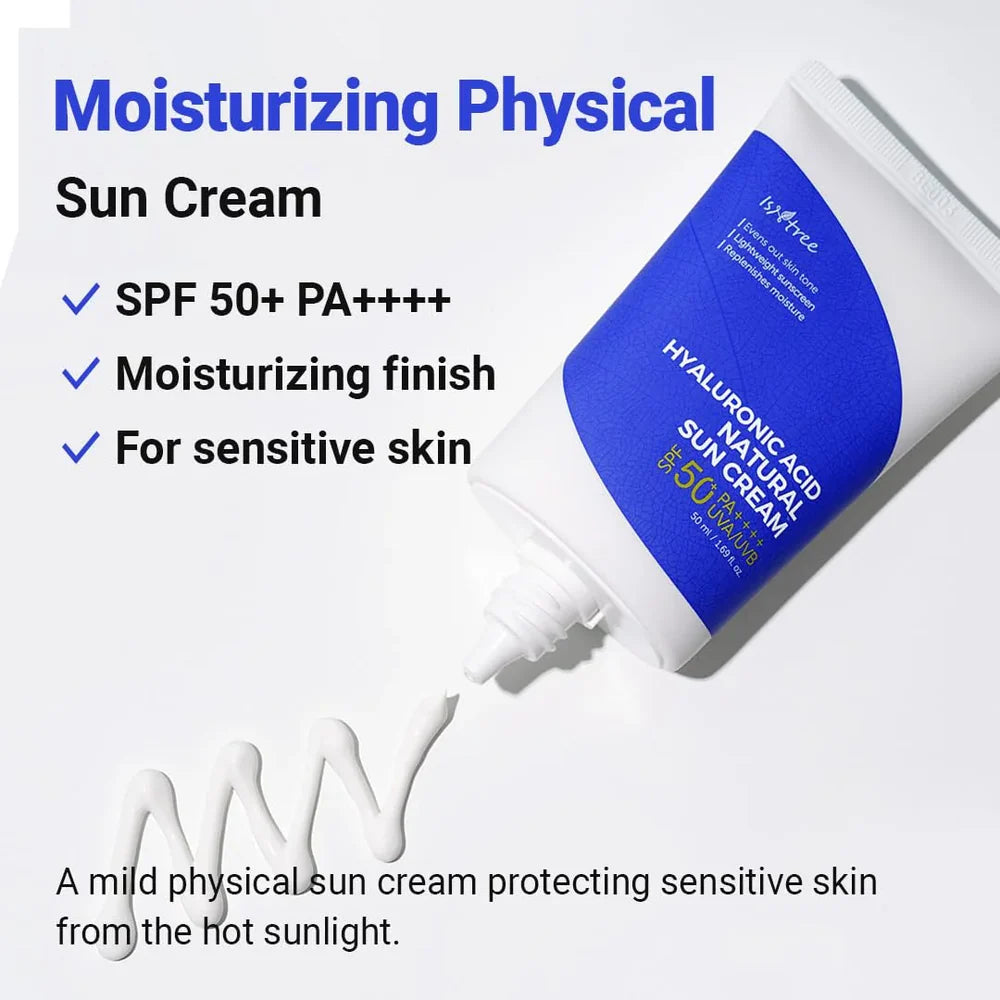 Isntree sunscreen, hyaluronic acid sun cream, korean sunscreen, mineral sunscreen, SPF50 sunscreen, PA++++ sunscreen, hydrating sunscreen, sensitive skin sunscreen, zinc oxide sunscreen, facial sunscreen, daily sunscreen, - Makeup Stash Pakistan