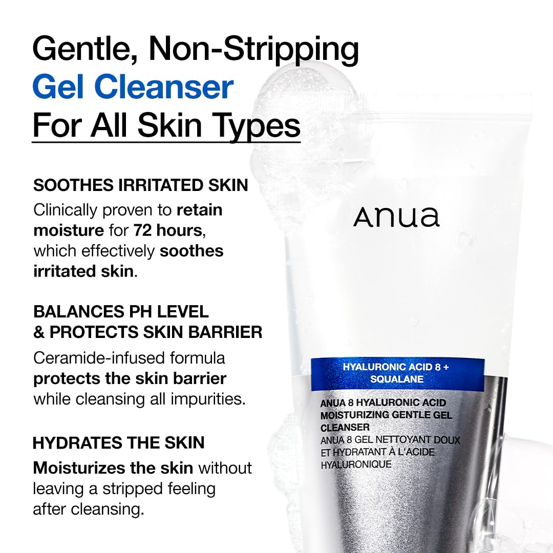 Anua - 8 Hyaluronic Acid Moisturizing Gentle Gel Cleanser 150ml - Makeup Stash Pakistan