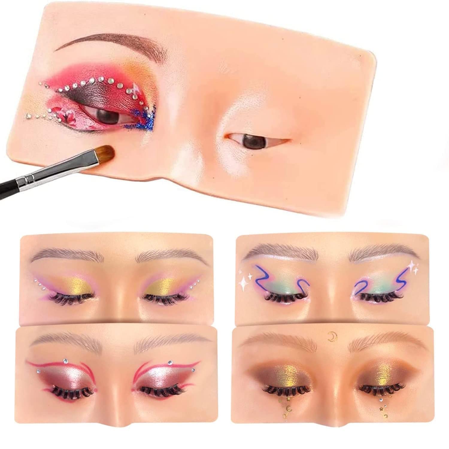 JINCHINIAO Makeup Practice Face Board,Makeup Artist,Realistic Skin Pad ,Makeup Beginner Self-taught- - Makeup Stash Pakistan