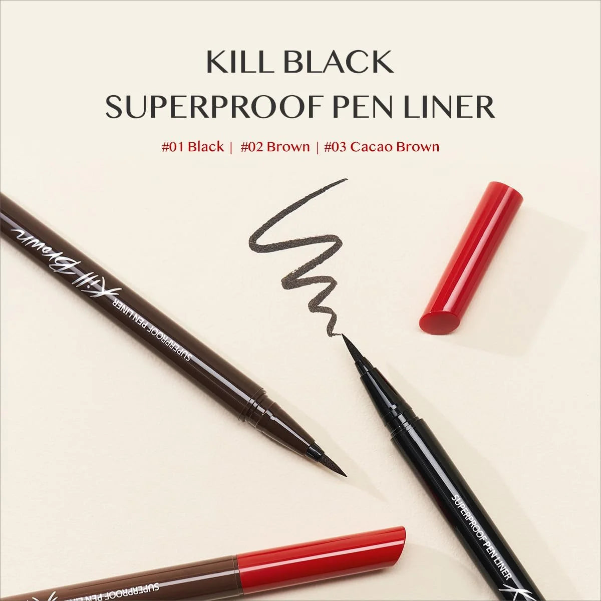 Cacao Brown Eyeliner, Superproof Pen Liner, Waterproof Eyeliner, Korean Eyeliner,Long Lasting Eyeliner, Natural Glam Makeup, Precision Eyeliner, Eye Makeup Korea, Beauty Essentials, Makeup Must Have, - Makeup Stash Pakistan