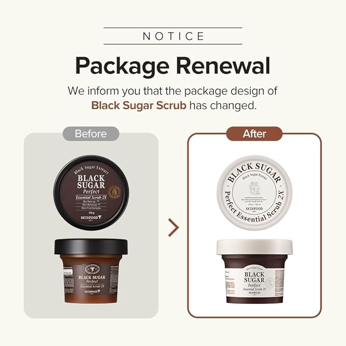 SKINFOOD - Black Sugar Perfect Essencial Scrub 2X 210g - Makeup Stash Pakistan