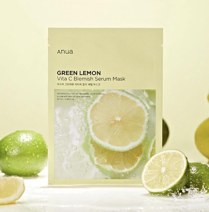 Anua - Green Lemon Vita C Blemish Serum Mask Sheet 25ml -Makeup Stash Pakistan
