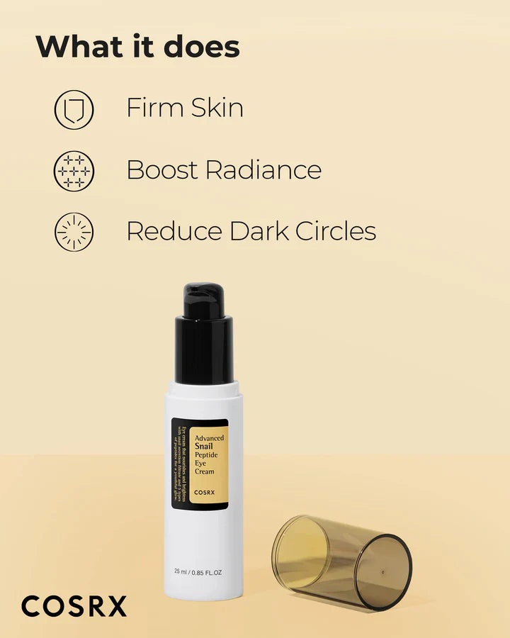 COSRX Advanced Snail Peptide Eye Cream 25ML – Brightening & Anti-Aging Under Eye Cream