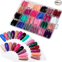 Colorful , Acrylic Fake Nails  , daily wear , DIY Nail Art , Makeupstashpk