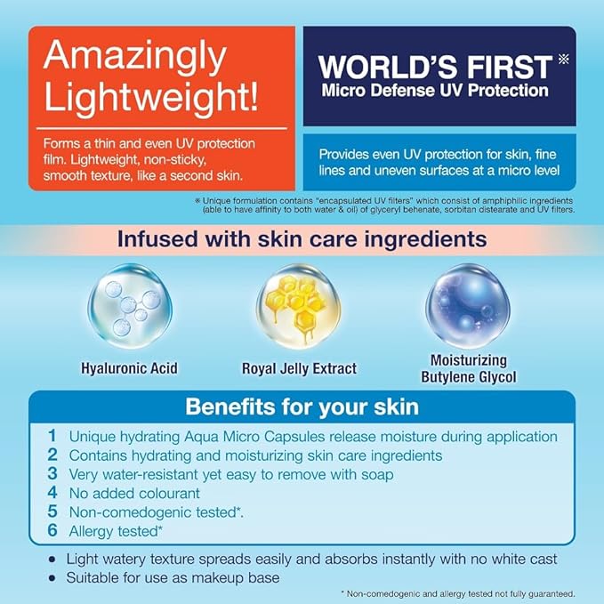 Biore - UV Aqua Rich Sunscreen Water Gel shokunin SPF50+ PA++++70ml - Makeup Stash Pakistan

