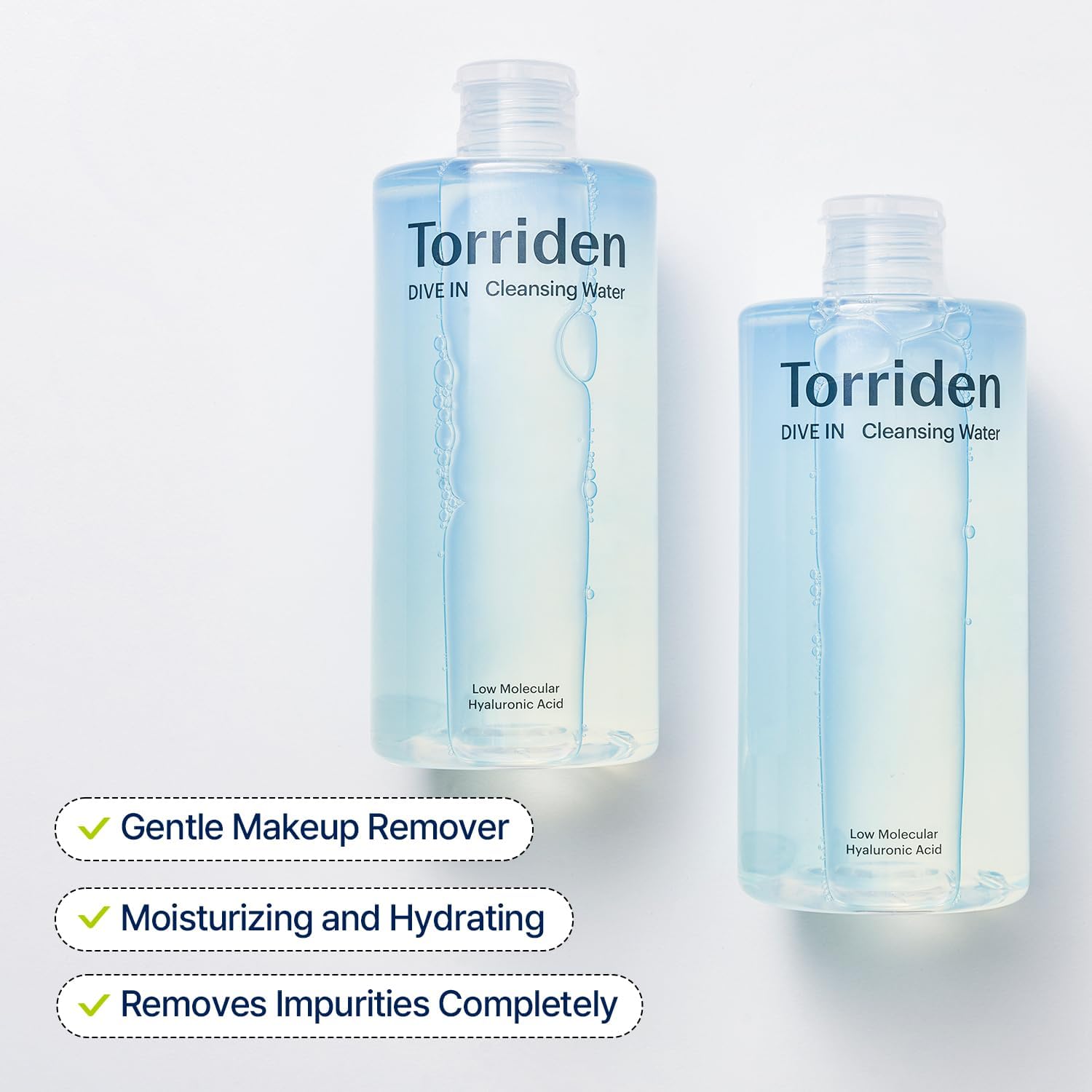 Torriden,Cleansing Water, Micellar Water Korea, Hyaluronic Acid Cleanser, Makeup Remover Water, Torriden DIVE IN Cleansing Water, Korean Skincare Cleanser, Gentle Makeup Remover - Makeupstashpk