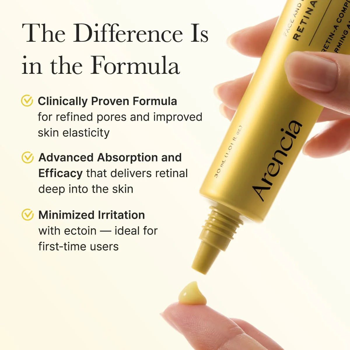 arencia retinal booster shot, arencia retinal cream, arencia moisturizer, retinal face cream, retinal eye cream, anti aging moisturizer, korean skincare, korean retinal cream, retinaldehyde cream, wrinkle repair cream, fine lines treatment, firming face cream, niacinamide moisturizer, peptide moisturizer - Makeupstashpk