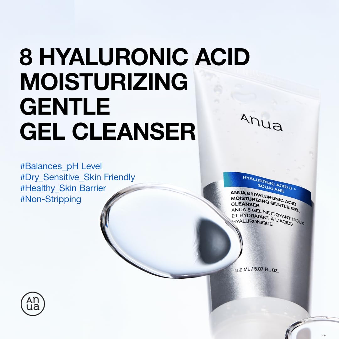 Anua - 8 Hyaluronic Acid Moisturizing Gentle Gel Cleanser 150ml - Makeup Stash Pakistan