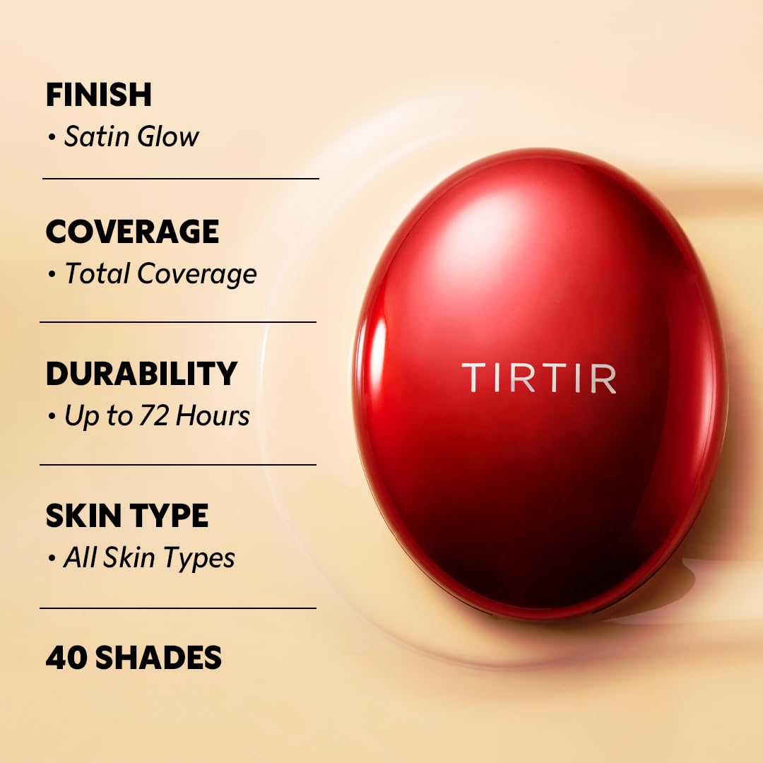 mask fit red cushion, tirtir 21c cool ivory, korean cushion foundation, mini cushion foundation, full coverage cushion, long lasting foundation, k beauty makeup, glass skin foundation, cushion compact makeup-Makeup Stash Pakistan