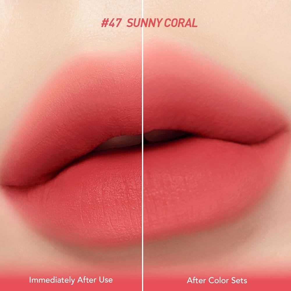 Velvet Lip Tint - High Pigment Color, Longwear, Weightless, Not Animal Tested, Gluten-Free, Paraben-Free, Matte Korean Coral Lip Tin, Velvet lip tint, orange coral tint, Makeup Stash Pakistan
