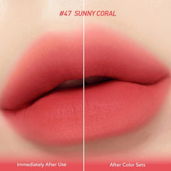 Velvet Lip Tint - High Pigment Color, Longwear, Weightless, Not Animal Tested, Gluten-Free, Paraben-Free, Matte Korean Coral Lip Tin, Velvet lip tint, orange coral tint, Makeup Stash Pakistan