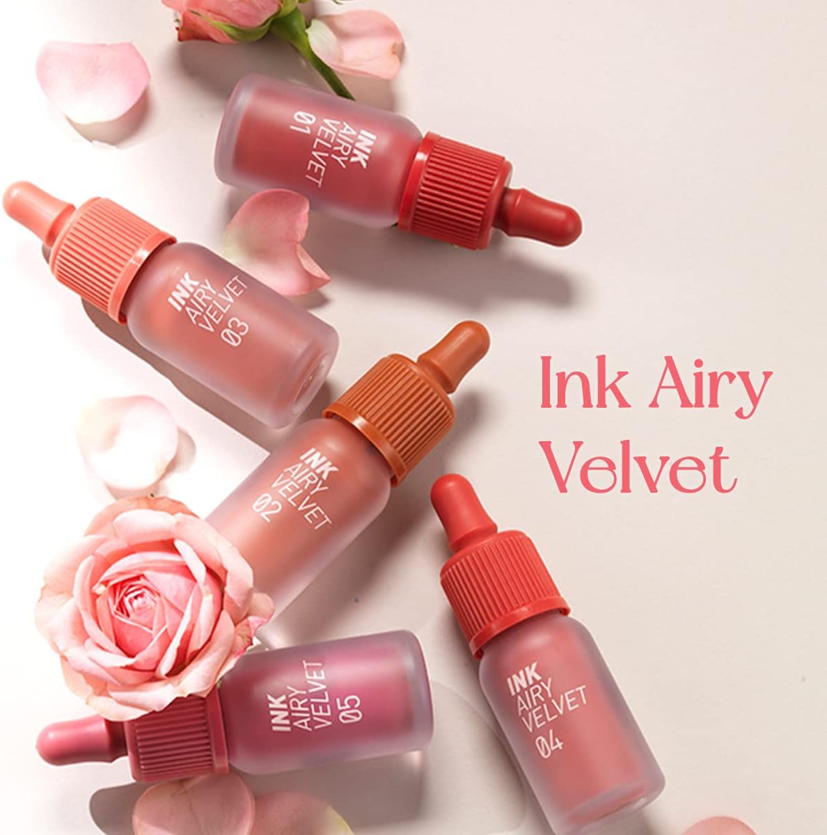Peripera Ink Airy Velvet Lip Tint 08 Pretty Orange Pink | Soft Matte Lip Tint