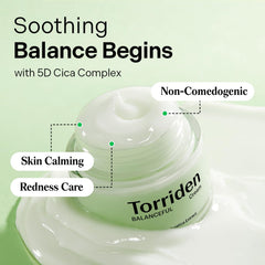 Torriden cream, Balanceful Cream 80ml, Korean moisturizer, barrier repair cream, lightweight face cream, hydrating moisturizer Korea,Makeupstaspk