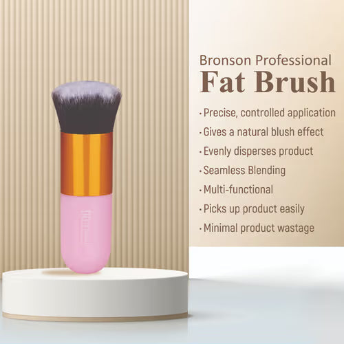 Bronson Professional Fat Brush For Foundation, Face Powder And Blush (Multi-Color) - Makeup Stash Pakistan